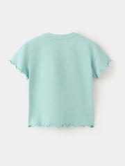 Mango Green Snoopy Frill Hem T-Shirt - Image 2 of 4