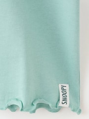 Mango Green Snoopy Frill Hem T-Shirt - Image 4 of 4