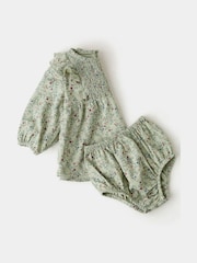 Mango Green Frill Button Up Dress and Knicker Set - Image 3 of 3
