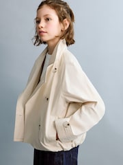 Mango Nude Bubble Hem Trench Jacket - Image 1 of 4