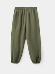 Mango Green Linen Blend Balloon Trousers - Image 1 of 4