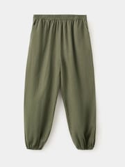 Mango Green Linen Blend Balloon Trousers - Image 2 of 4