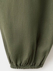 Mango Green Linen Blend Balloon Trousers - Image 4 of 4