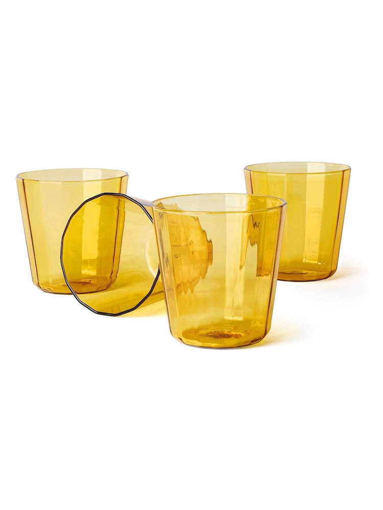 The Conran Shop Set of 4 Amber Fade Tumblers - Image 2 of 4 The Conran Shop Set of 4 Amber Fade Tumblers - Image 2 of 4