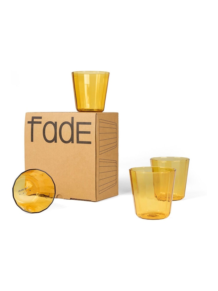 The Conran Shop Set of 4 Amber Fade Tumblers - Image 4 of 4 The Conran Shop Set of 4 Amber Fade Tumblers - Image 4 of 4