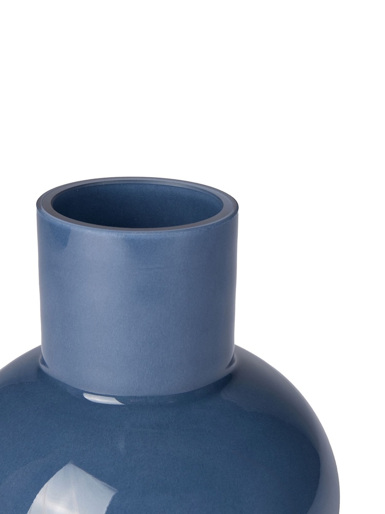 The Conran Shop Navy Blue Form Mini Vase 16cm - Image 2 of 3