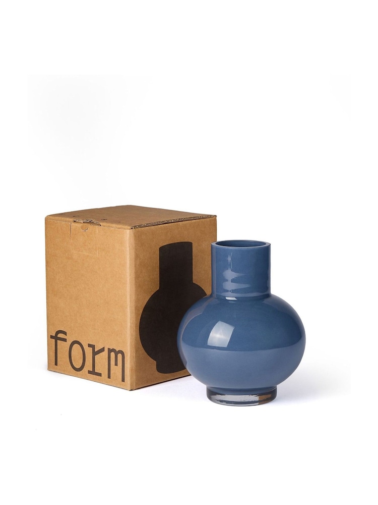 The Conran Shop Navy Blue Form Mini Vase 16cm - Image 3 of 3