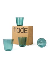The Conran Shop Set of 4 Petrol Blue Fade Tumblers - Image 2 of 7