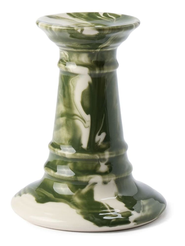 The Conran Shop Green Wardour Stubby Candlestick - Image 1 of 3