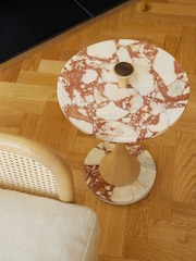 The Conran Shop Oak Bulgari Red Tamilla Side Table - Image 2 of 5