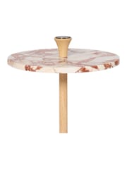 The Conran Shop Oak Bulgari Red Tamilla Side Table - Image 5 of 5