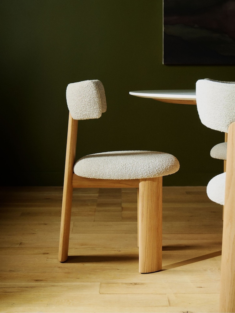 The Conran Shop Set of 2 Oak Noisette Pip Dining Chairs - Image 1 of 8