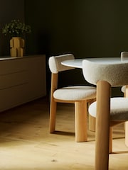 The Conran Shop Set of 2 Oak Noisette Pip Dining Chairs - Image 3 of 8