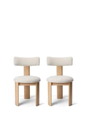 The Conran Shop Set of 2 Oak Noisette Pip Dining Chairs - Image 8 of 8