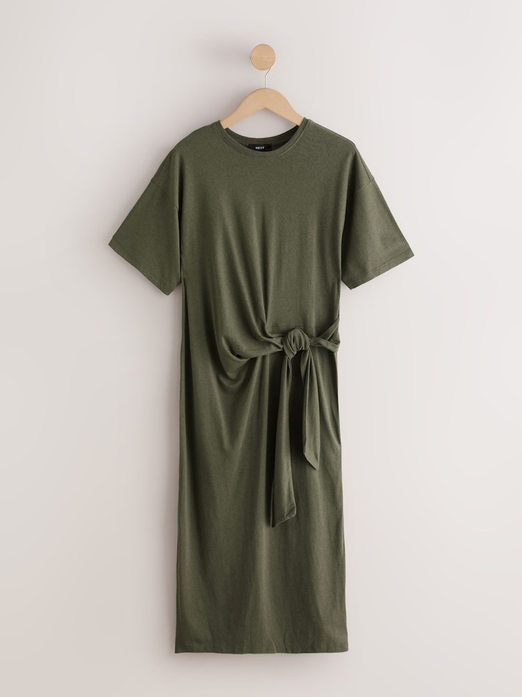 zara green t shirt dress GINGHAM CHECK SHIRT DRESS ZW COLLECTION - Green