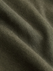 Khaki Green Tie Waist Midi T-Shirt Dress - Image 7 of 7