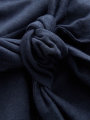 Navy Tie Waist Midi T-Shirt Dress - Image 6 of 7