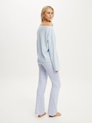 Cotton On Blue Dreamy Soft Flare Pant & Boatneck Long Sleeve Set - Image 2 of 3