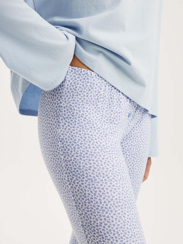 Cotton On Blue Dreamy Soft Flare Pant & Boatneck Long Sleeve Set - Image 3 of 3