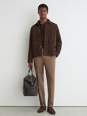 Marron mink - Slim Fit (Slim Fit) - Pantalon stretch Reiss Found à cordon - Image 1 de 7