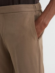 Marron mink - Slim Fit (Slim Fit) - Pantalon stretch Reiss Found à cordon - Image 4 de 7