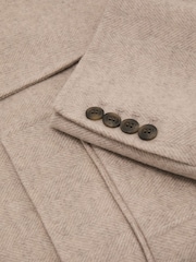 Manteau court Reiss Jett en laine mélangée sans col et coutures invisibles - Image 9 de 9