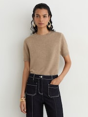 Reiss Stevie 100% Cashmere Crew-Neck T-Shirt - Image 5 of 7