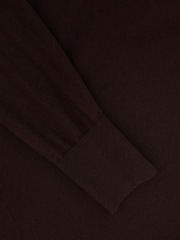 Reiss Grape Burgundy Sadie Merino Wool Crew-Neck Jumper - Image 6 of 6