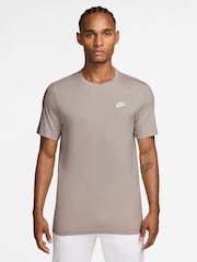 Nike Particle Grey Short Sleeve Club T-Shirt - Image 1 of 3