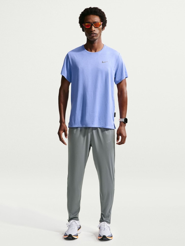 Nike Smokey Blue Miler Dri-FIT Knit Running Joggers - Image 1 of 6 Nike Smokey Blue Miler Dri-FIT Knit Running Joggers - Image 1 of 6