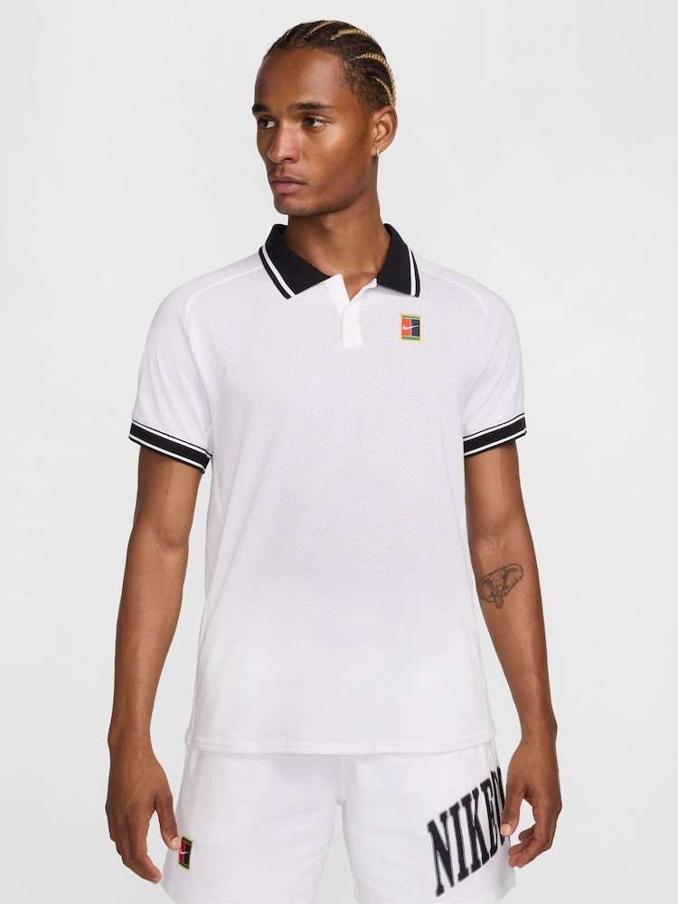 Nike White Court Heritage Tennis Polo Shirt - Image 1 of 6 Nike White Court Heritage Tennis Polo Shirt - Image 1 of 6