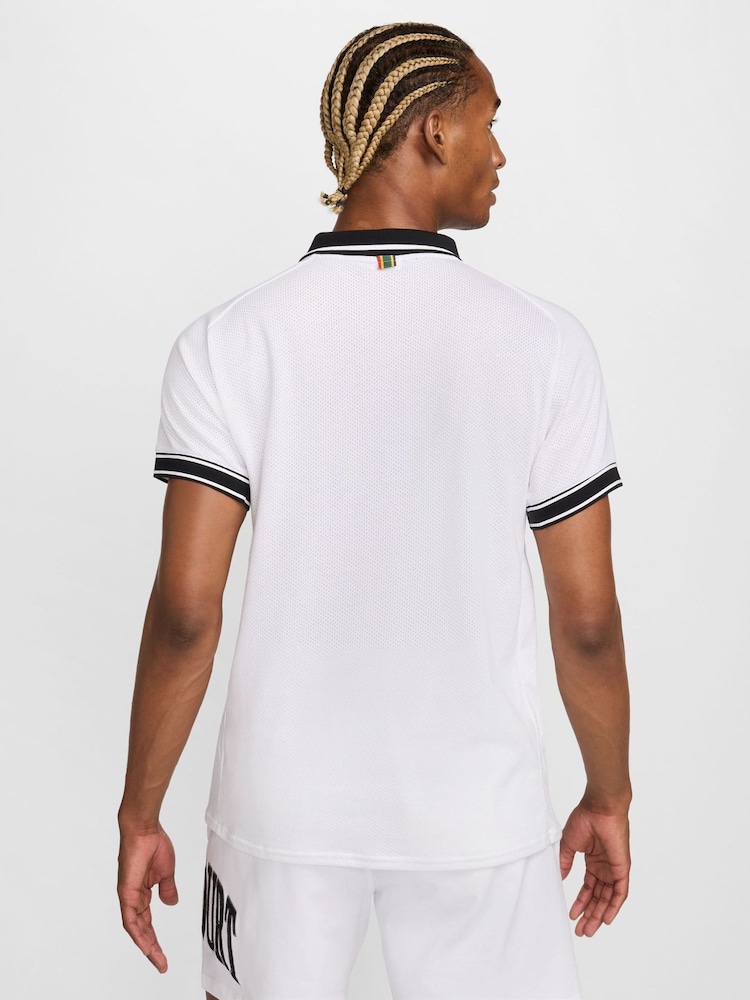 Nike White Court Heritage Tennis Polo Shirt - Image 2 of 6 Nike White Court Heritage Tennis Polo Shirt - Image 2 of 6