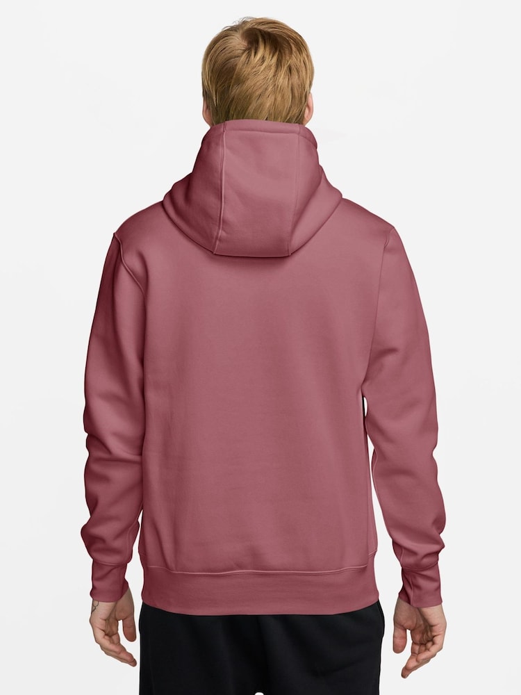 Nike Pink Smoke Club Pull Over Hoodie - Image 2 of 3 Nike Pink Smoke Club Pull Over Hoodie - Image 2 of 3