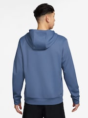 כחול  - Nike קפוצ'ון אימונים ללא רכיסה מבד Dri-FIT אלסטי - תמונה 2 מתוך 3