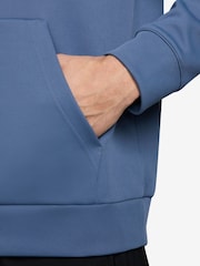 כחול  - Nike קפוצ'ון אימונים ללא רכיסה מבד Dri-FIT אלסטי - תמונה 3 מתוך 3