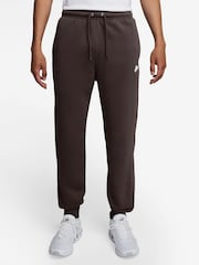 Marrón barroco - Pantalones de chándal de polar con bajo ajustado Club de Nike - Imagen 1 de 3