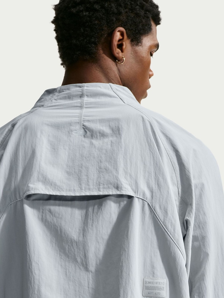 Nike Grey N.A.C. Dri-FIT Oversized Full-Zip Woven Jacket - Image 5 of 5 Nike Grey N.A.C. Dri-FIT Oversized Full-Zip Woven Jacket - Image 5 of 5