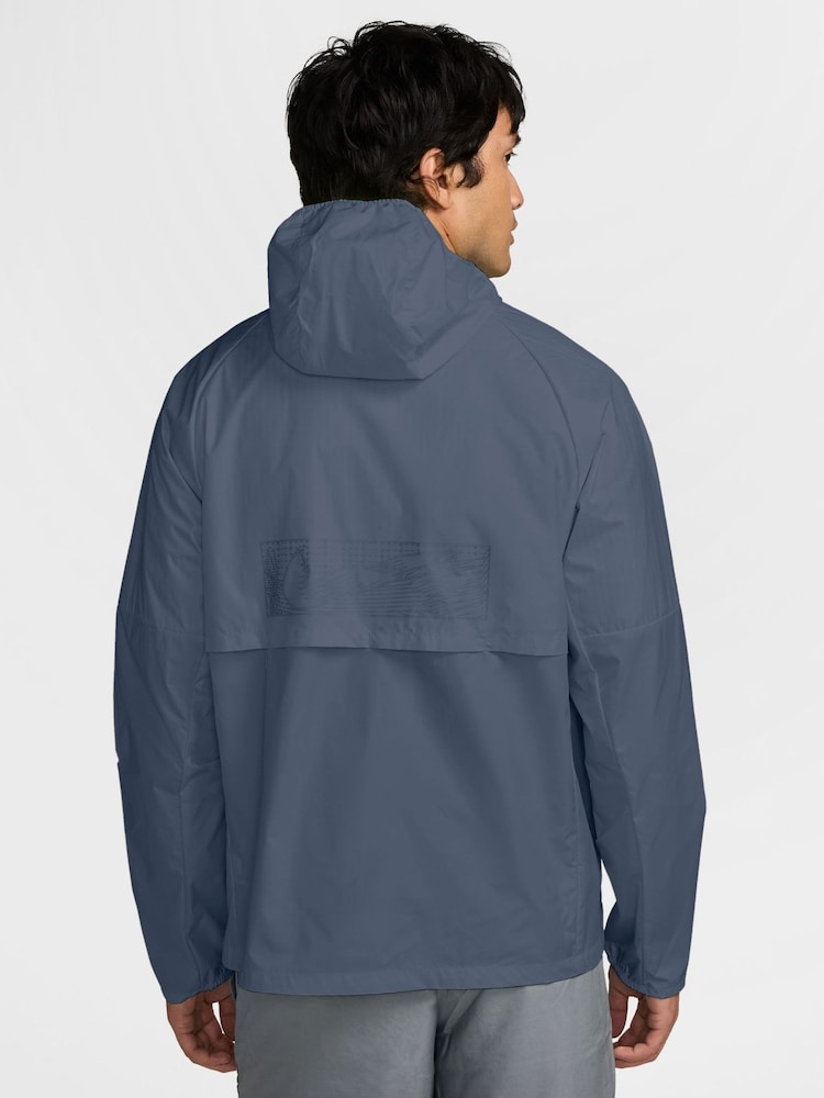 Nike Slate Blue Miler Repel Therma-FIT Winterized Running Jacket - Image 2 of 3 Nike Slate Blue Miler Repel Therma-FIT Winterized Running Jacket - Image 2 of 3