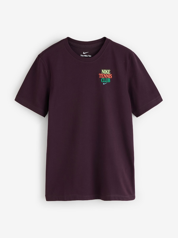 Nike Red Court Dri-FIT Tennis T-Shirt - Image 1 of 1 Nike Red Court Dri-FIT Tennis T-Shirt - Image 1 of 1