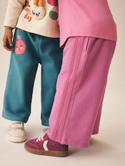 وردي وبيج فاتح بتصميم أرنب مبطن - Long Sleeve & Wide Leg Trousers Set 2 Pack (3mths-7yrs) - صورة 5 من 12