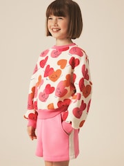 Little Bird by Jools Oliver Love Heart Icon Sweat Top and Short 2 Piece Set - Image 1 of 12