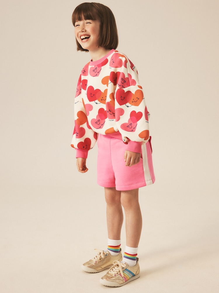 Little Bird by Jools Oliver Love Heart Icon Sweat Top and Short 2 Piece Set - Image 2 of 12 Little Bird by Jools Oliver Love Heart Icon Sweat Top and Short 2 Piece Set - Image 2 of 12