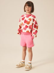 Little Bird by Jools Oliver Love Heart Icon Sweat Top and Short 2 Piece Set - Image 3 of 12