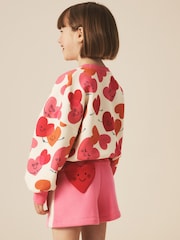 Little Bird by Jools Oliver Love Heart Icon Sweat Top and Short 2 Piece Set - Image 4 of 12