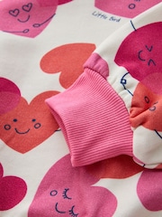 Little Bird by Jools Oliver Love Heart Icon Sweat Top and Short 2 Piece Set - Image 9 of 12