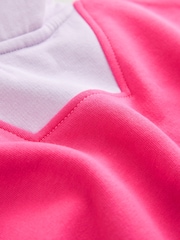 Little Bird by Jools Oliver Rainbow Colourblock 1/4 Zip Sweat Top and Short 2 Piece Set - Image 13 of 13
