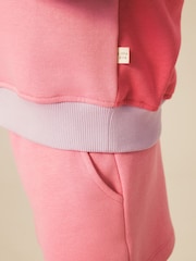 Little Bird by Jools Oliver Rainbow Colourblock 1/4 Zip Sweat Top and Short 2 Piece Set - Image 7 of 13