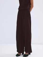 Mango Burgandy Balloon Trousers - Image 1 of 5