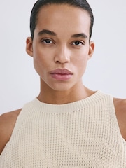 Mango Cream Cold Shoulder Jumper - Image 3 of 5