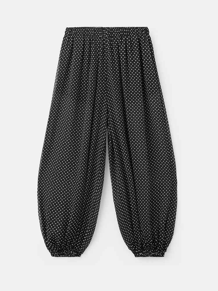 Mango Black Polka Dot Balloon Trousers - Image 5 of 5